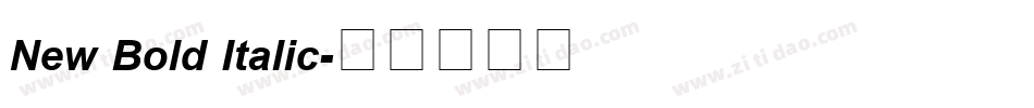 New Bold Italic字体转换